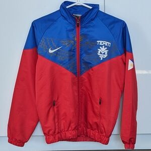 Nike Windbreaker Team Pacquiao Jacket Boys M Red and Blue.